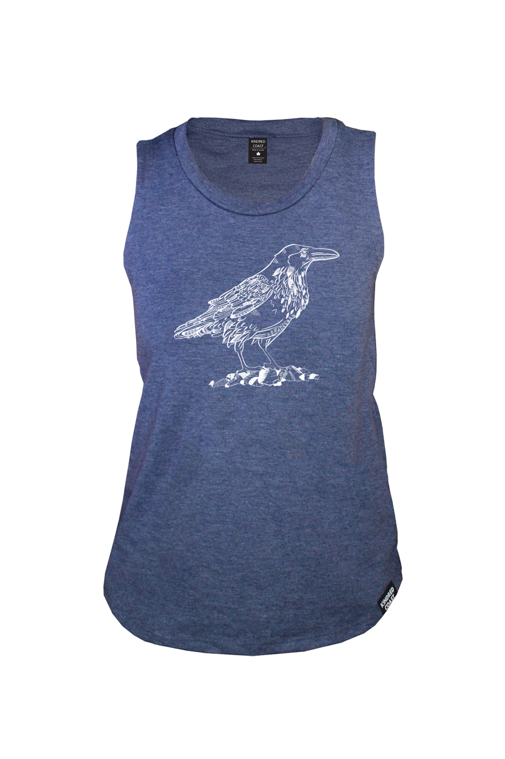 RAVEN - Débardeur ample pour femme - Bleu marine chiné