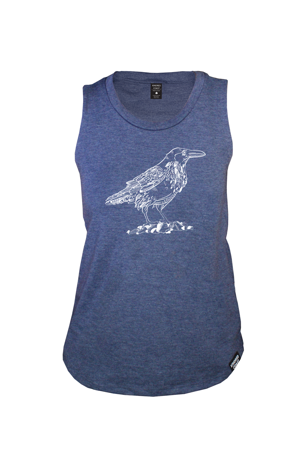 RAVEN - Débardeur ample pour femme - Bleu marine chiné