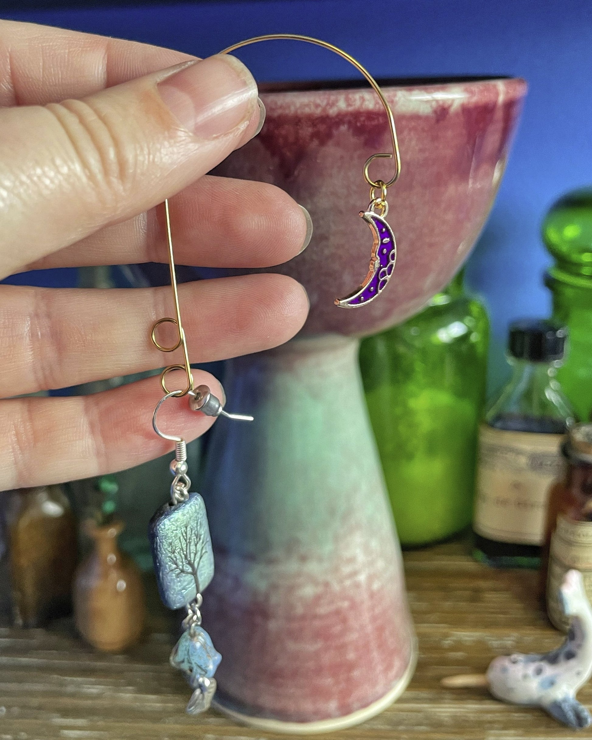 Boucles d'oreilles sensorielles minimalistes et légères - Portez-les sans oreilles percées - Argent 