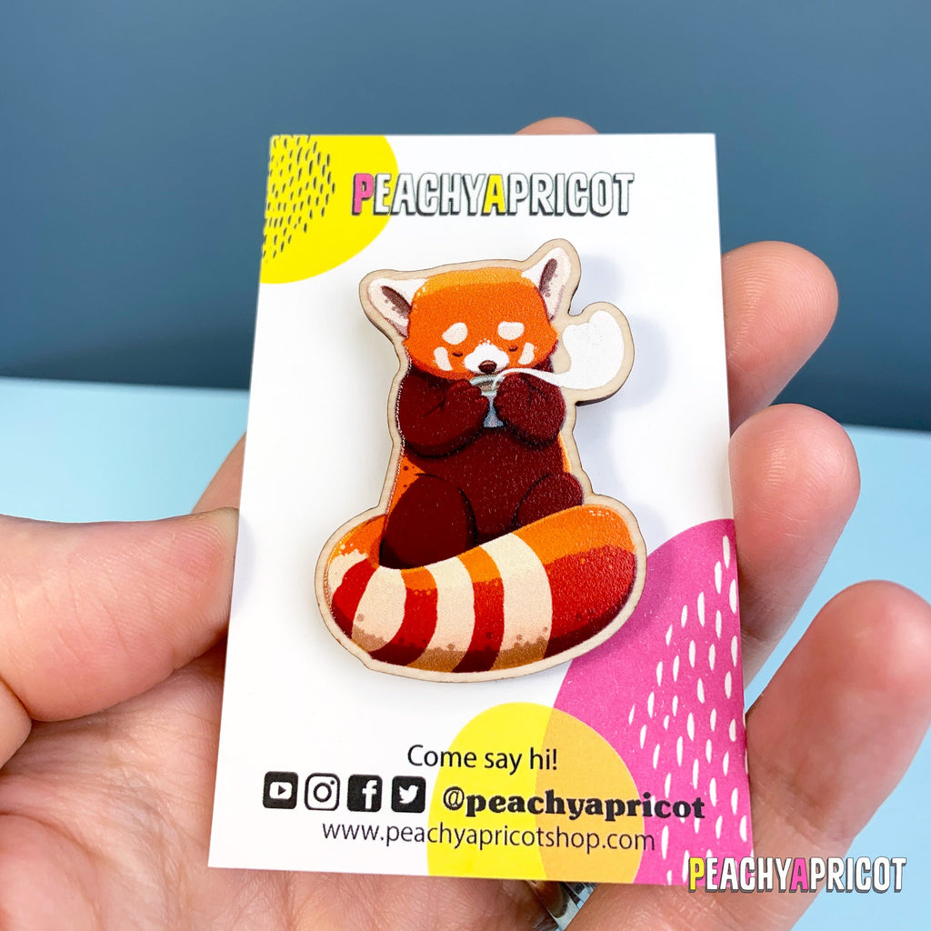Pin's Panda roux