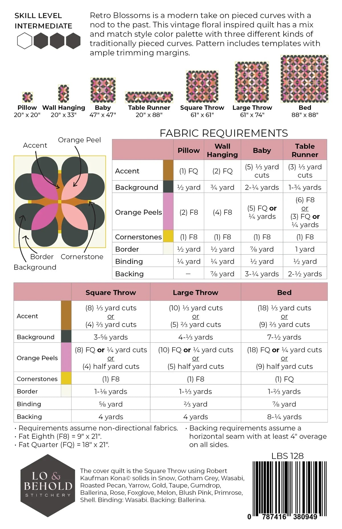 Retro Blossoms Quilt Pattern