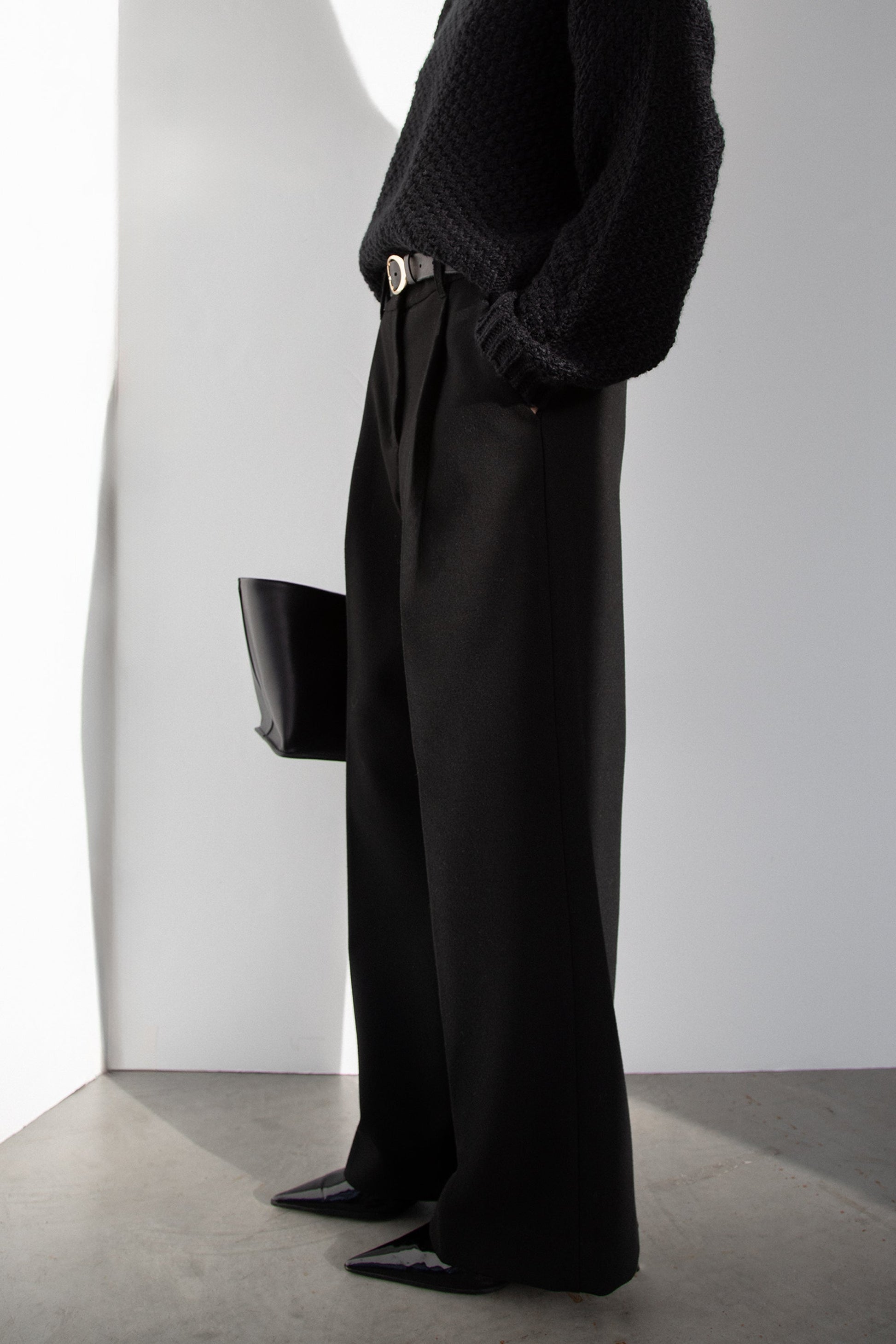 PANTALON À JAMBES LARGES