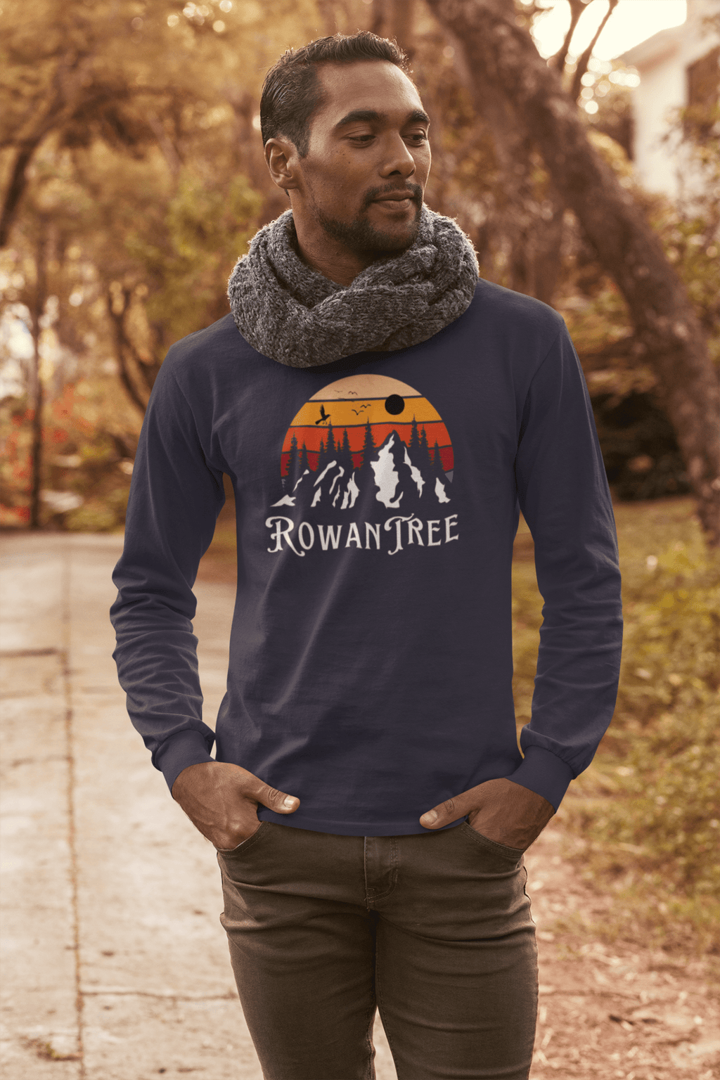 RowanTree Mountains Unisex Long Sleeve Tee