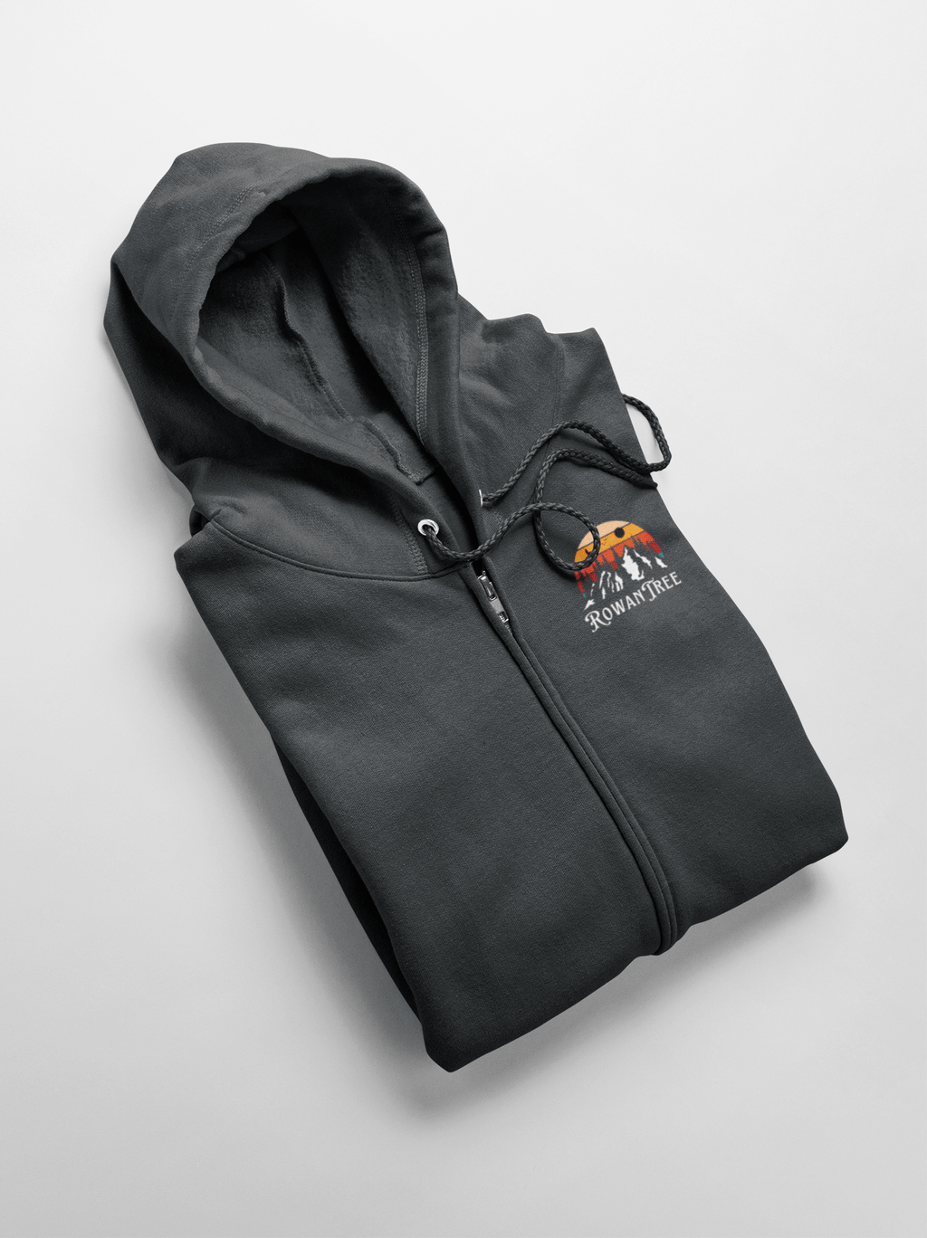 RowanTree Mountains Unisex Zip Hoodie