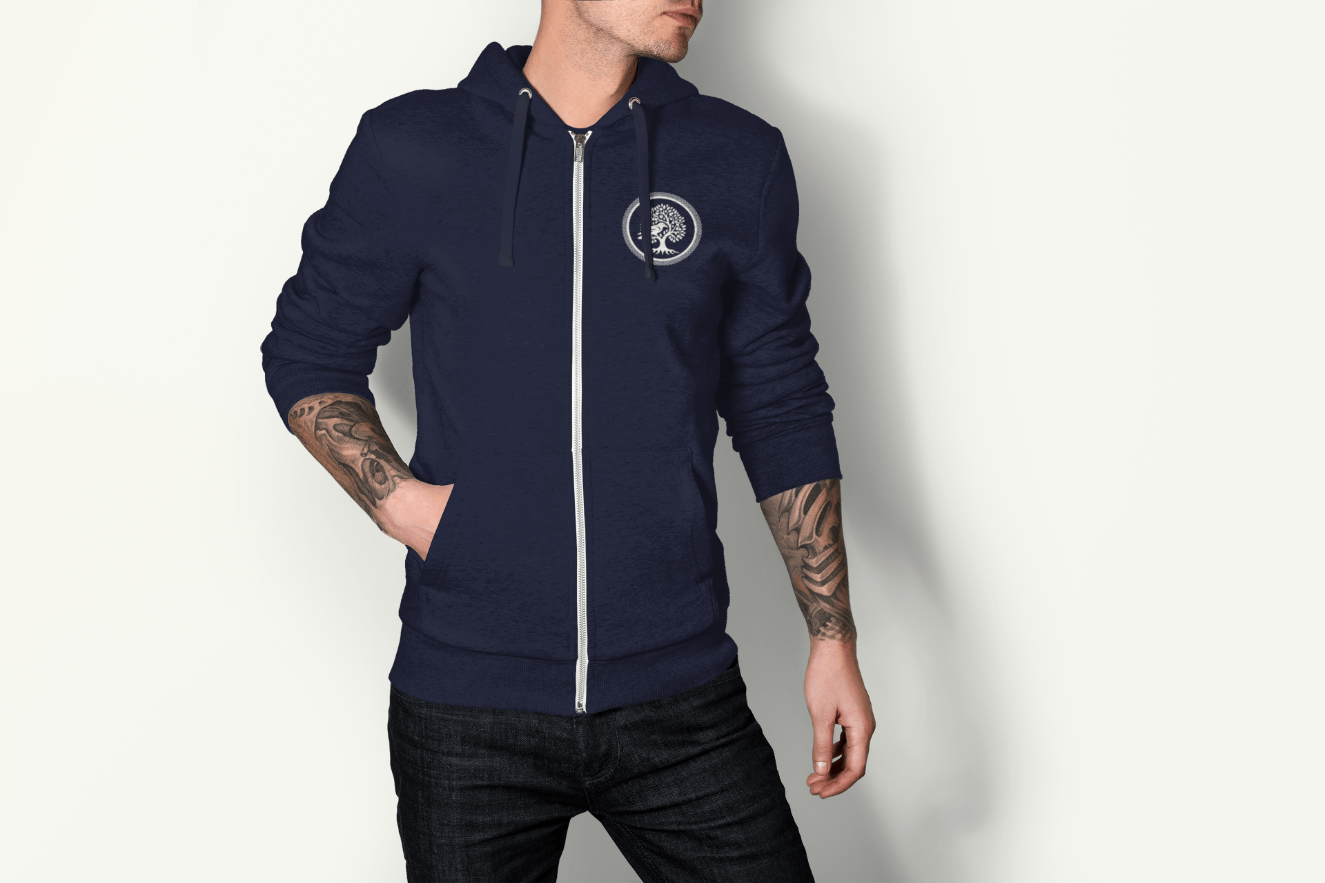RowanTree Roots Unisex Zip Up Hoodie