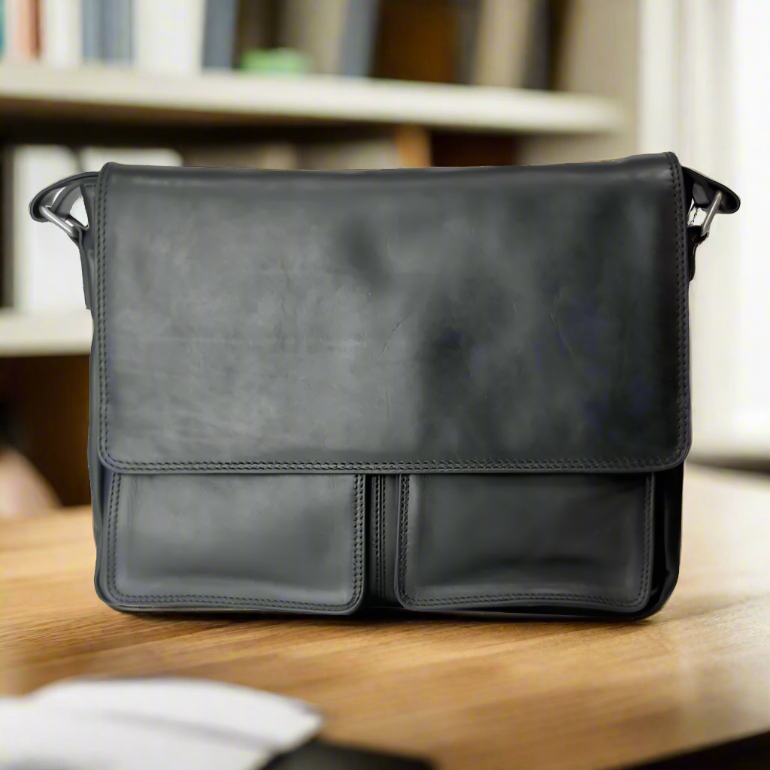 Sac messager en cuir Rugged Earth