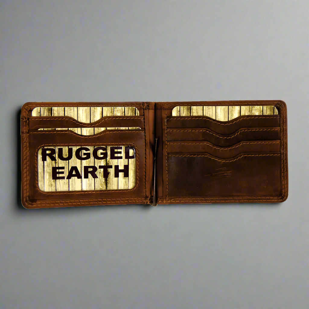 Portefeuille à pince à billets en cuir pour homme Rugged Earth
