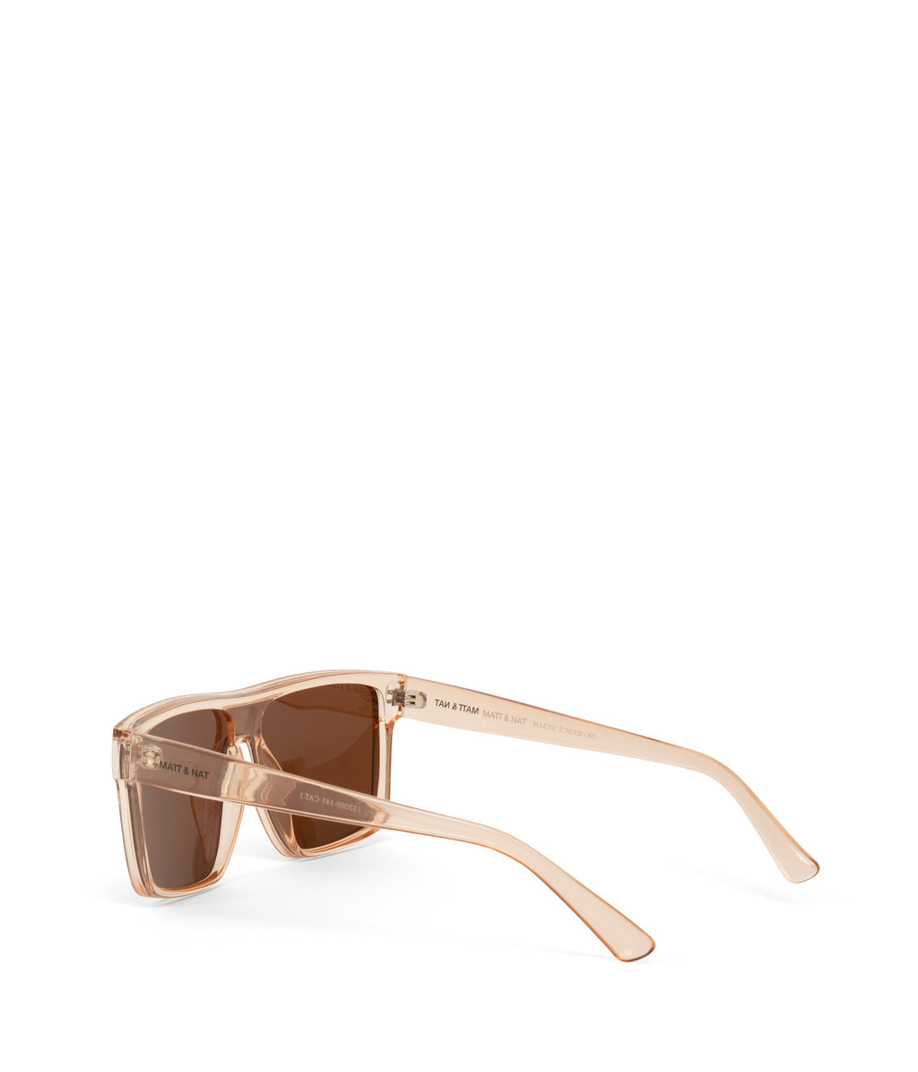 MAEVE-2 Recycled Beige Retro Squared Sunglasses