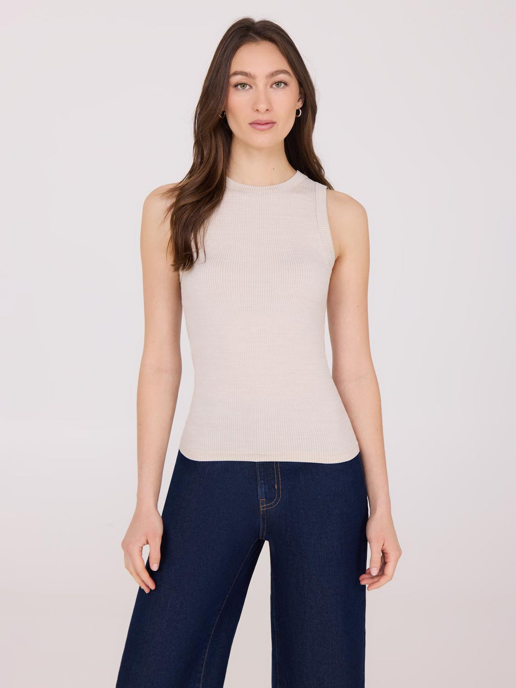 Sleeveless Ribbed Tank Top