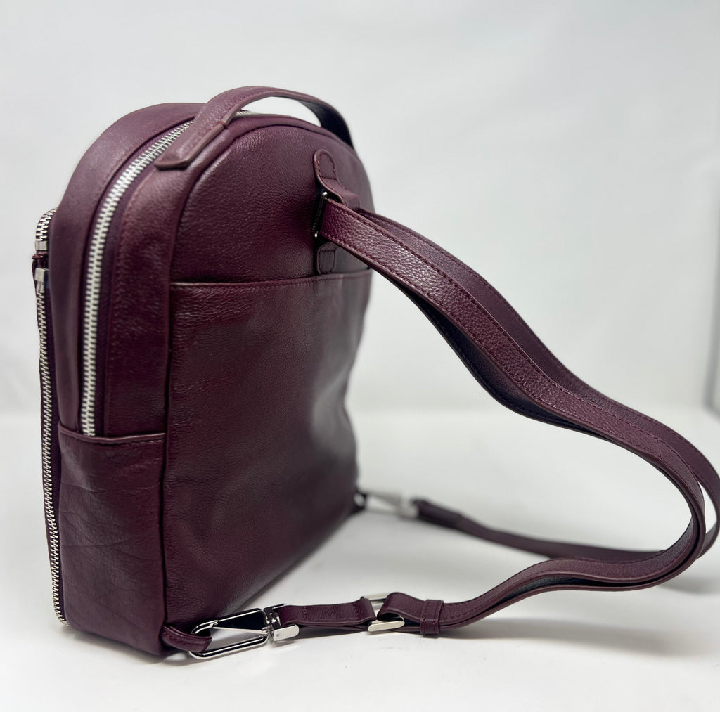 Purple Leather Backpack, Alice