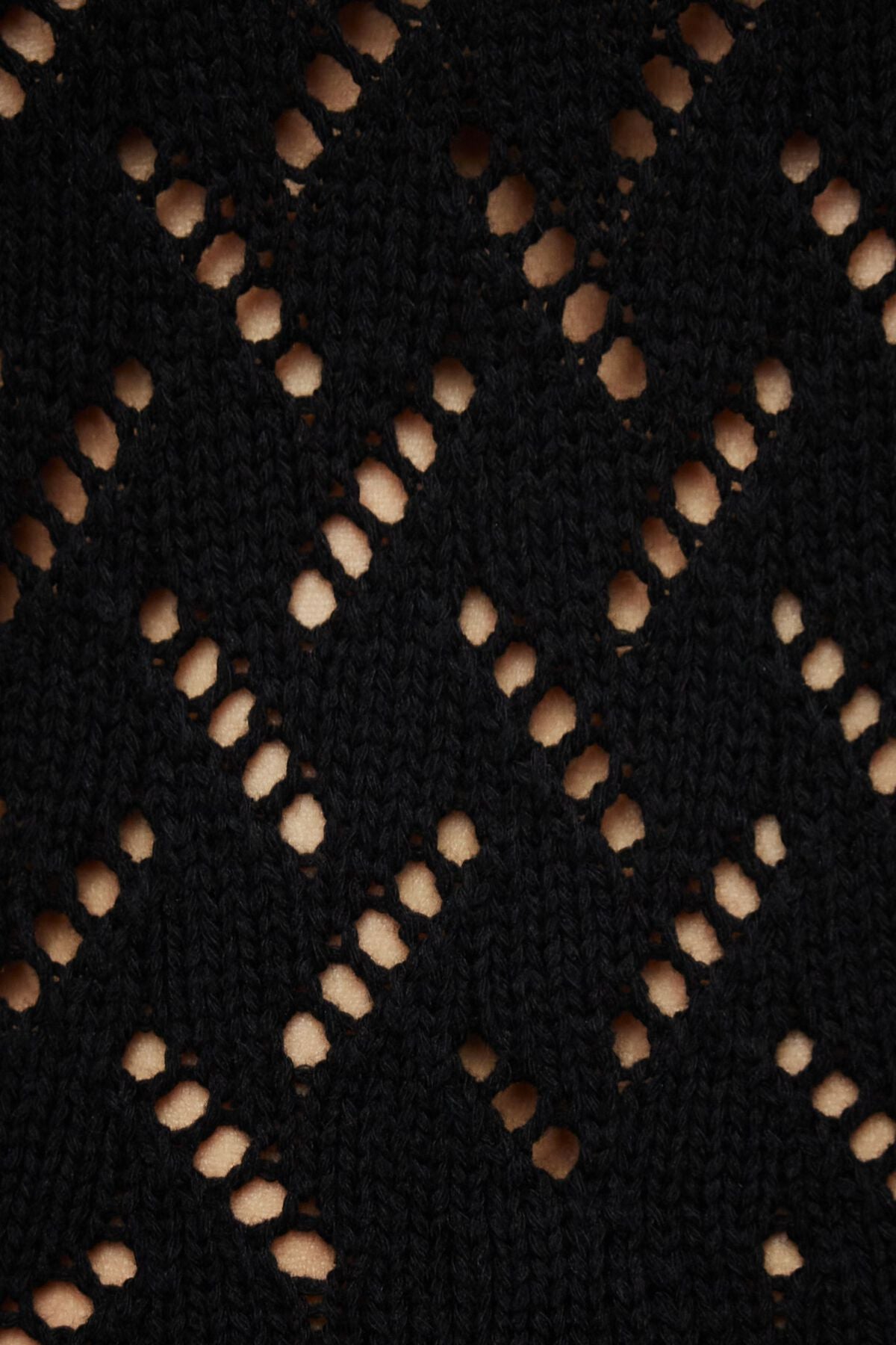 Open Knit V Neck Maxi Dress