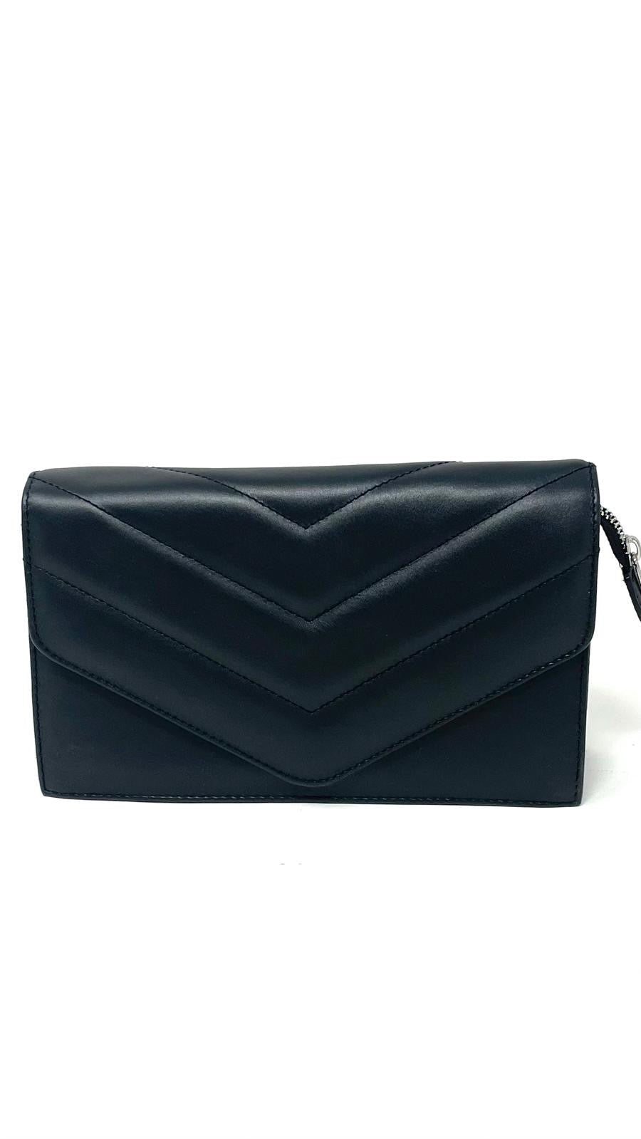 Black Leather Handbag | Sandrine