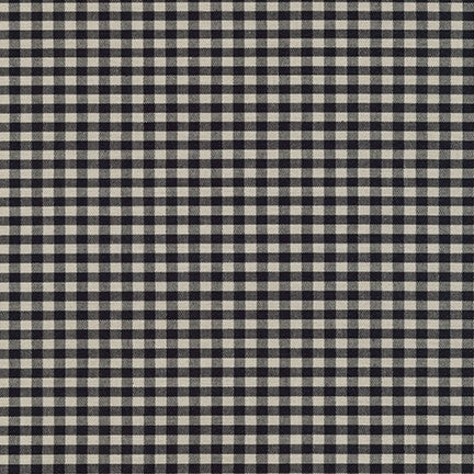 Sevenberry Crawford Gingham 1/8" - Black, 1/4 yard