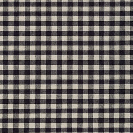 Sevenberry Crawford Gingham 1/4" - Black, 1/4 yard
