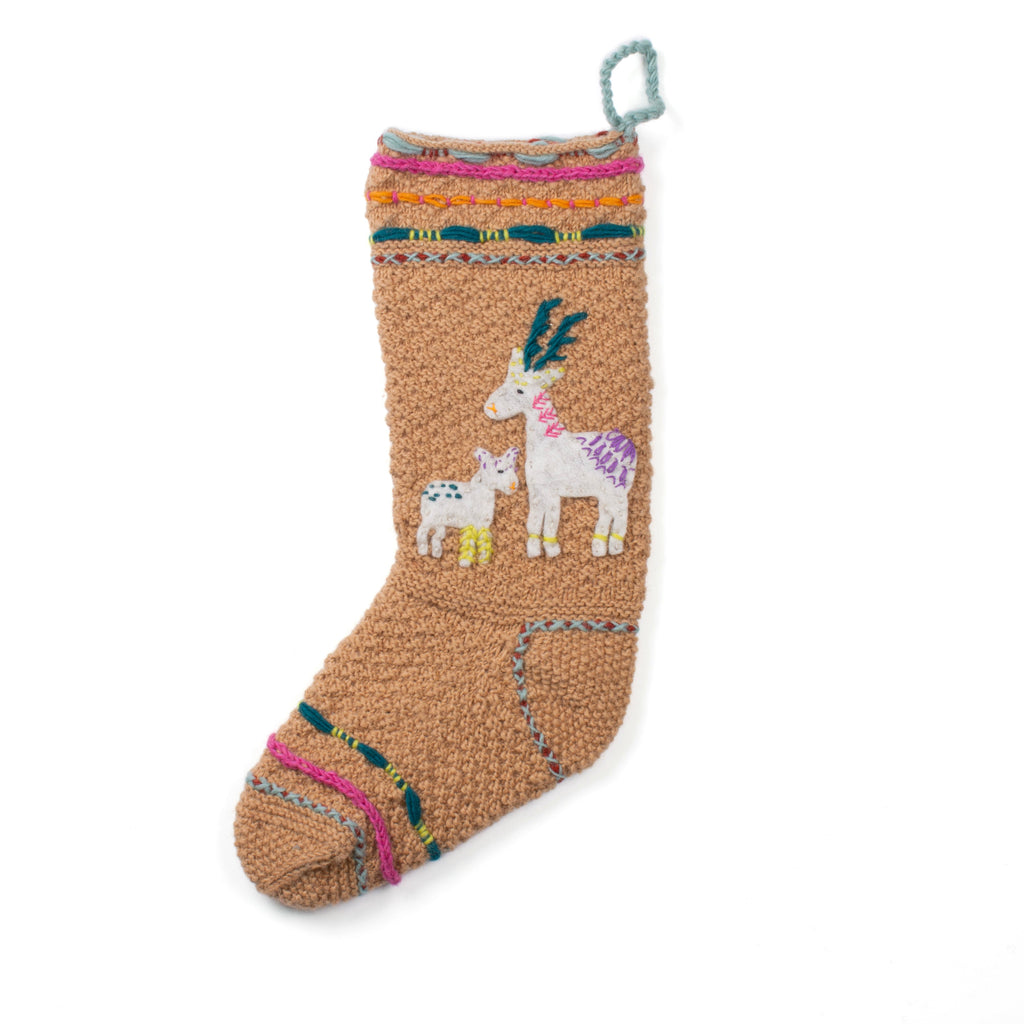 Deerwood Knit Christmas Stocking