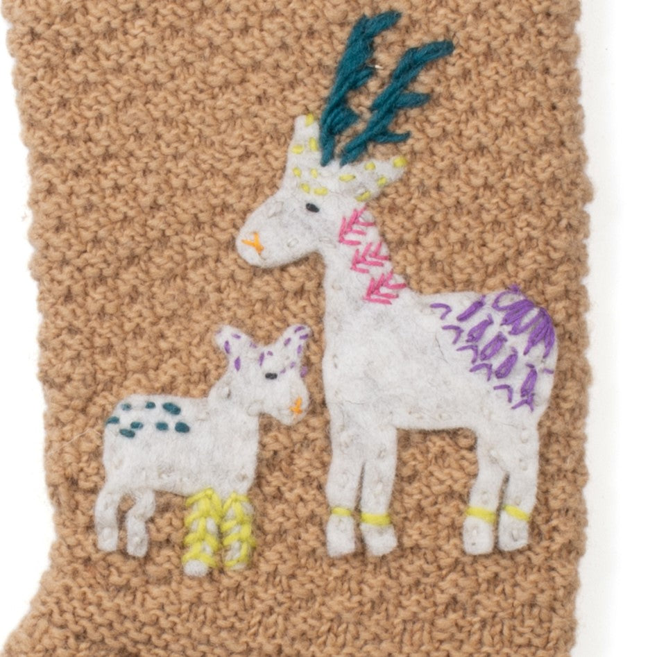 Deerwood Knit Christmas Stocking