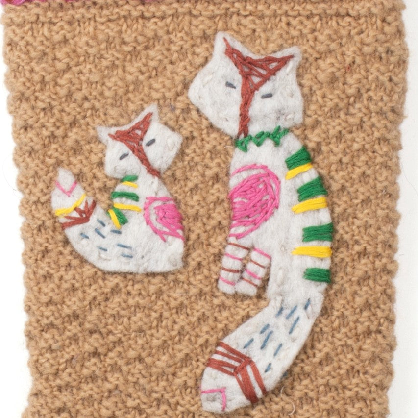 Foxtail Knit Christmas Stocking