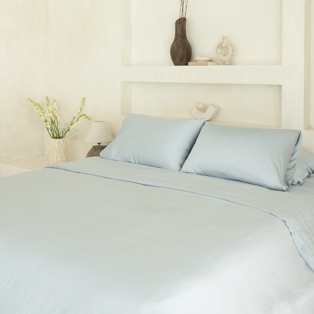 Ensemble de draps en satin de bambou biologique