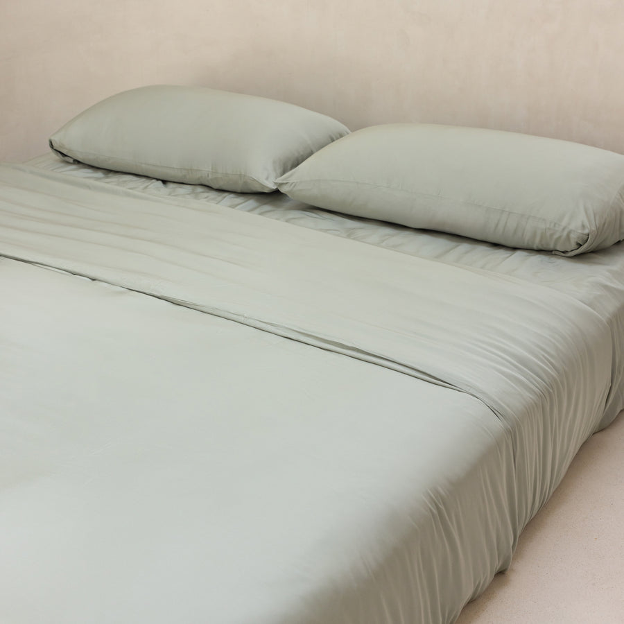Ensemble de housse de couette en sergé de bambou biologique