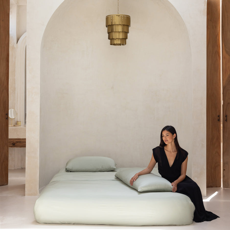 Ensemble de housse de couette en sergé de bambou biologique