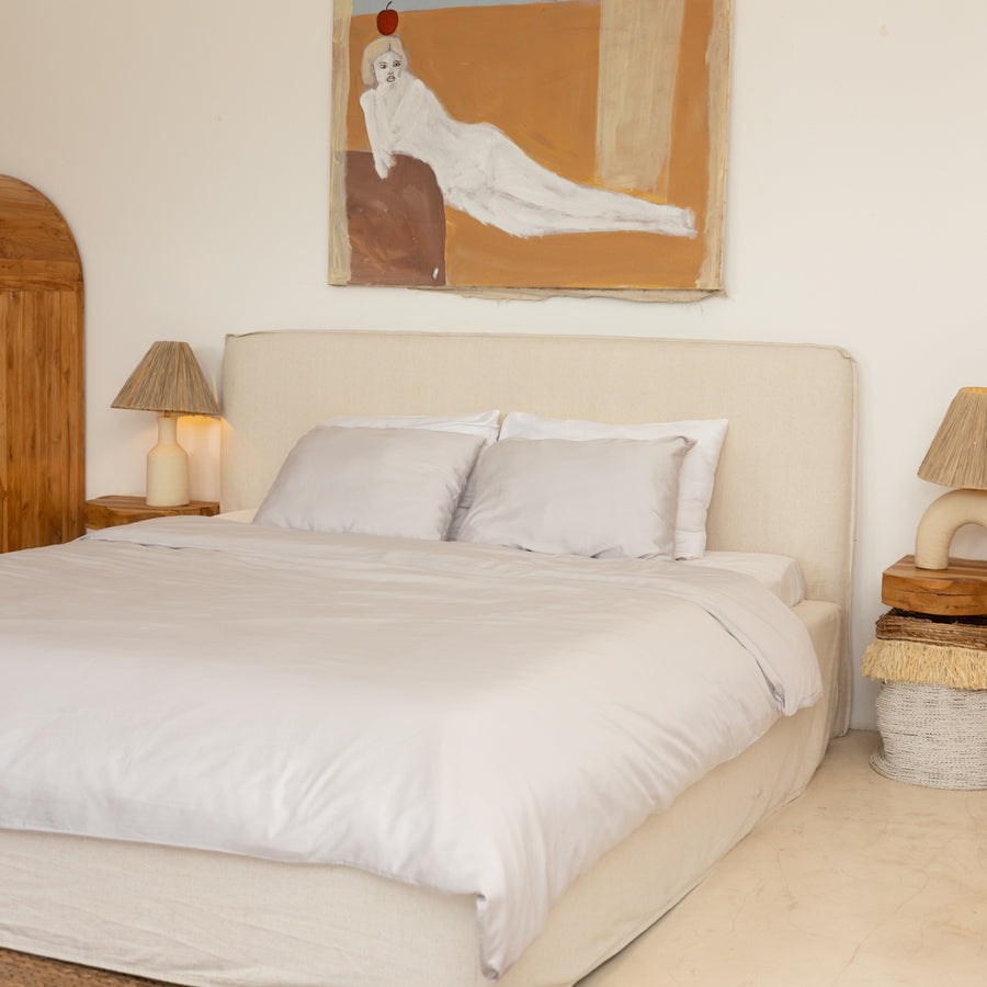 Ensemble de housse de couette en sergé de bambou biologique