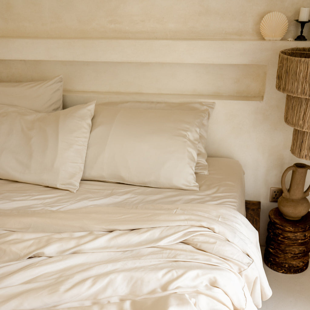 Ensemble de housse de couette en sergé de bambou biologique