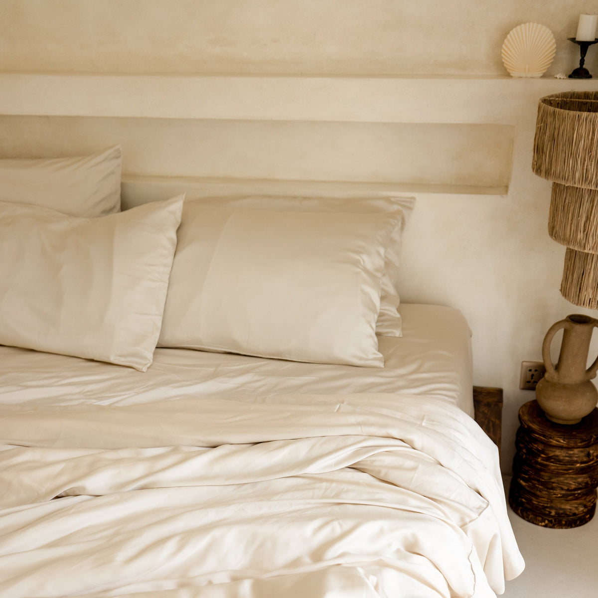 Ensemble de housse de couette en sergé de bambou biologique