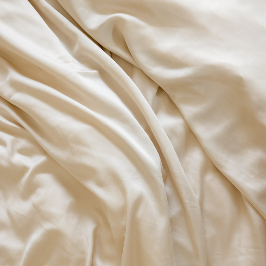 Ensemble de draps en satin de bambou biologique