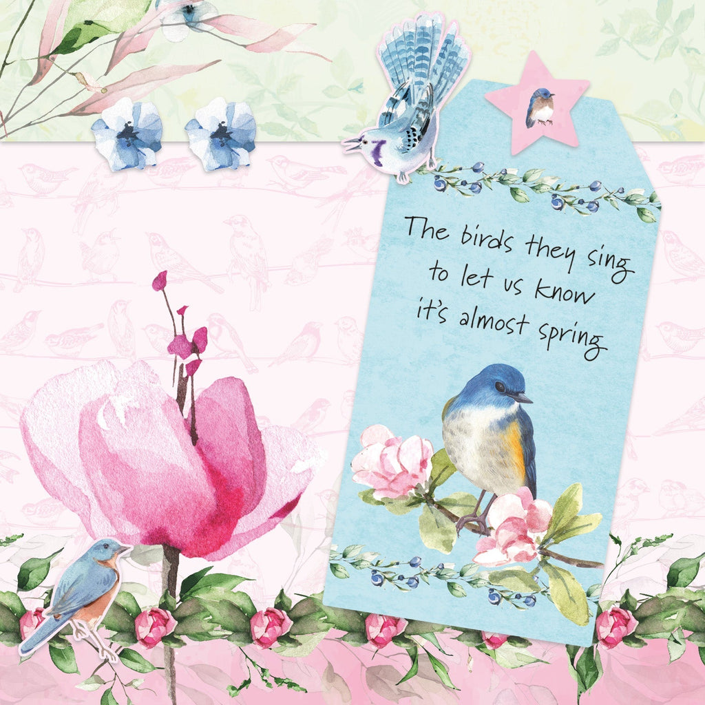 SL Die-Cut Paper Pad Spring Birds Essentials 294x210x9mm 32 SH nr.144