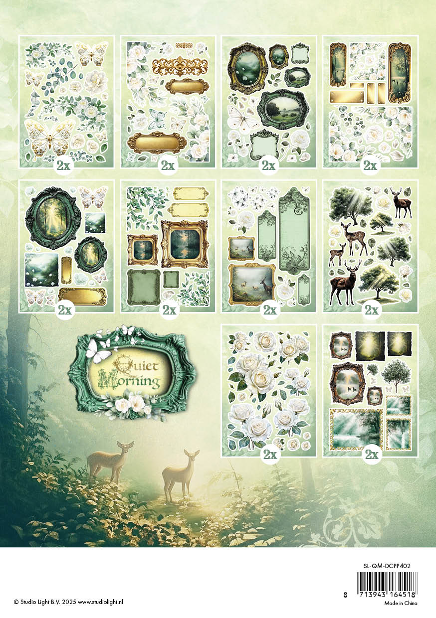 SL Die-Cut Paper Pad Embellishments Quiet Morning 148x210x5mm 20 Sheets
