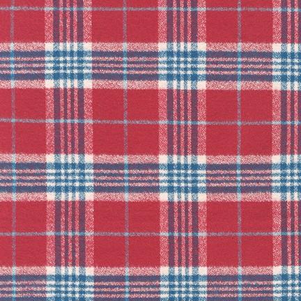 Mammoth Organic Flannel - Crimson, 1/4 yard