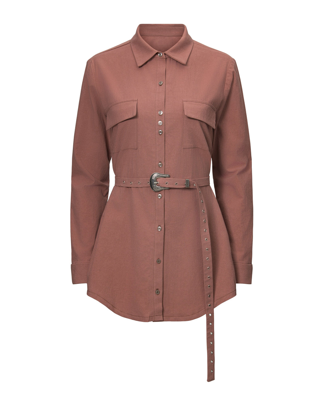 Belted Boyfriend Blouse