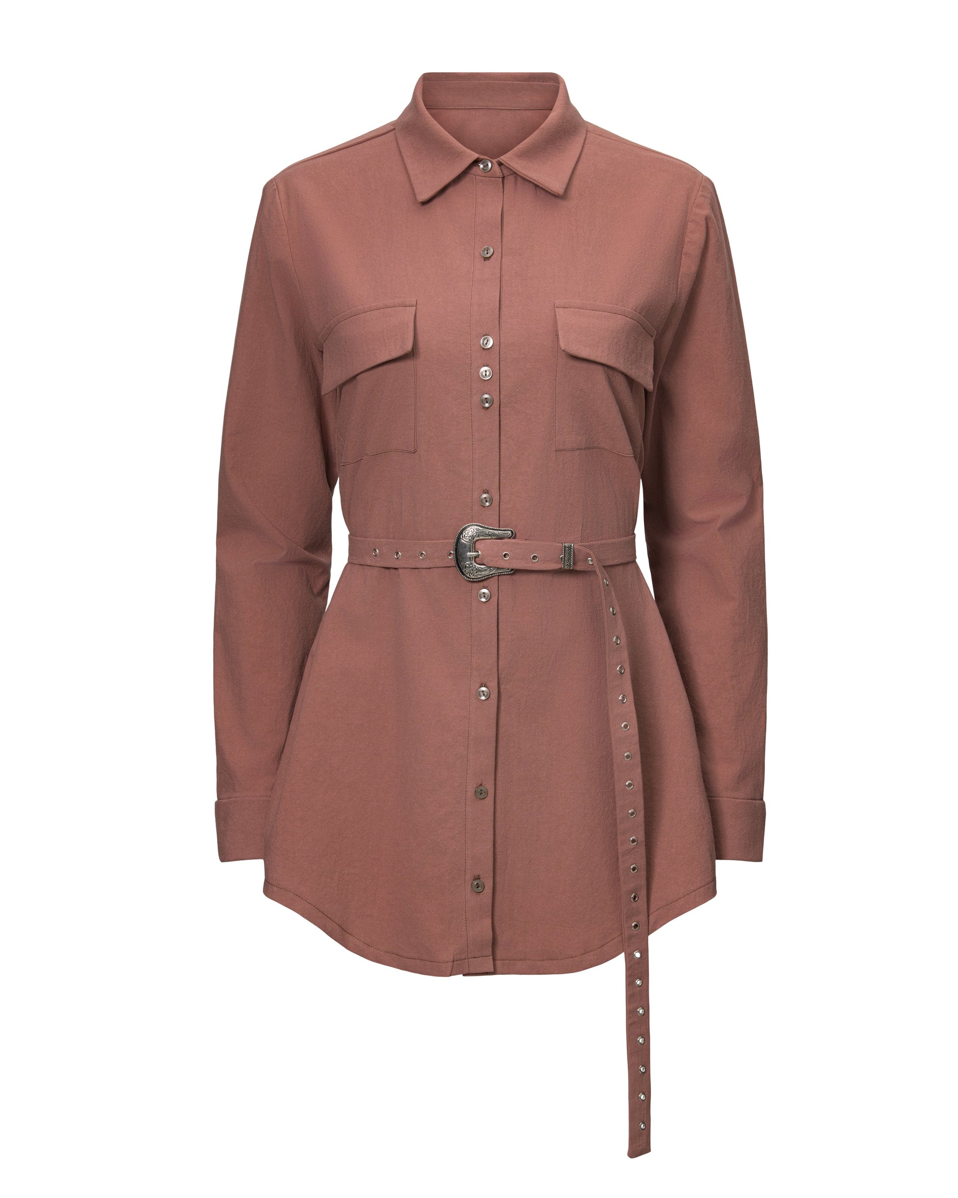 Belted Boyfriend Blouse