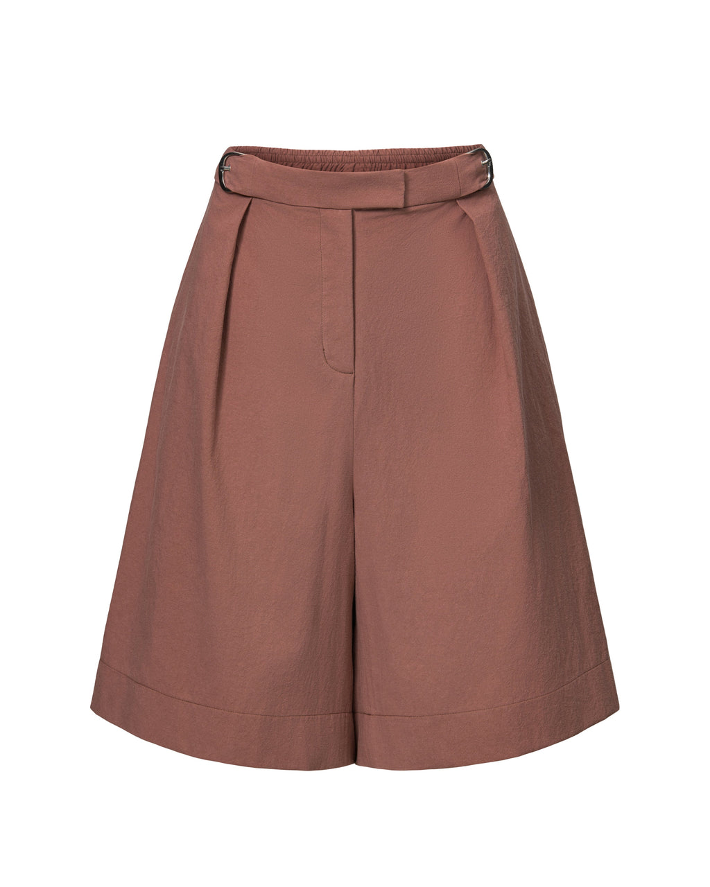 Belted Long Cotton Trouser Short