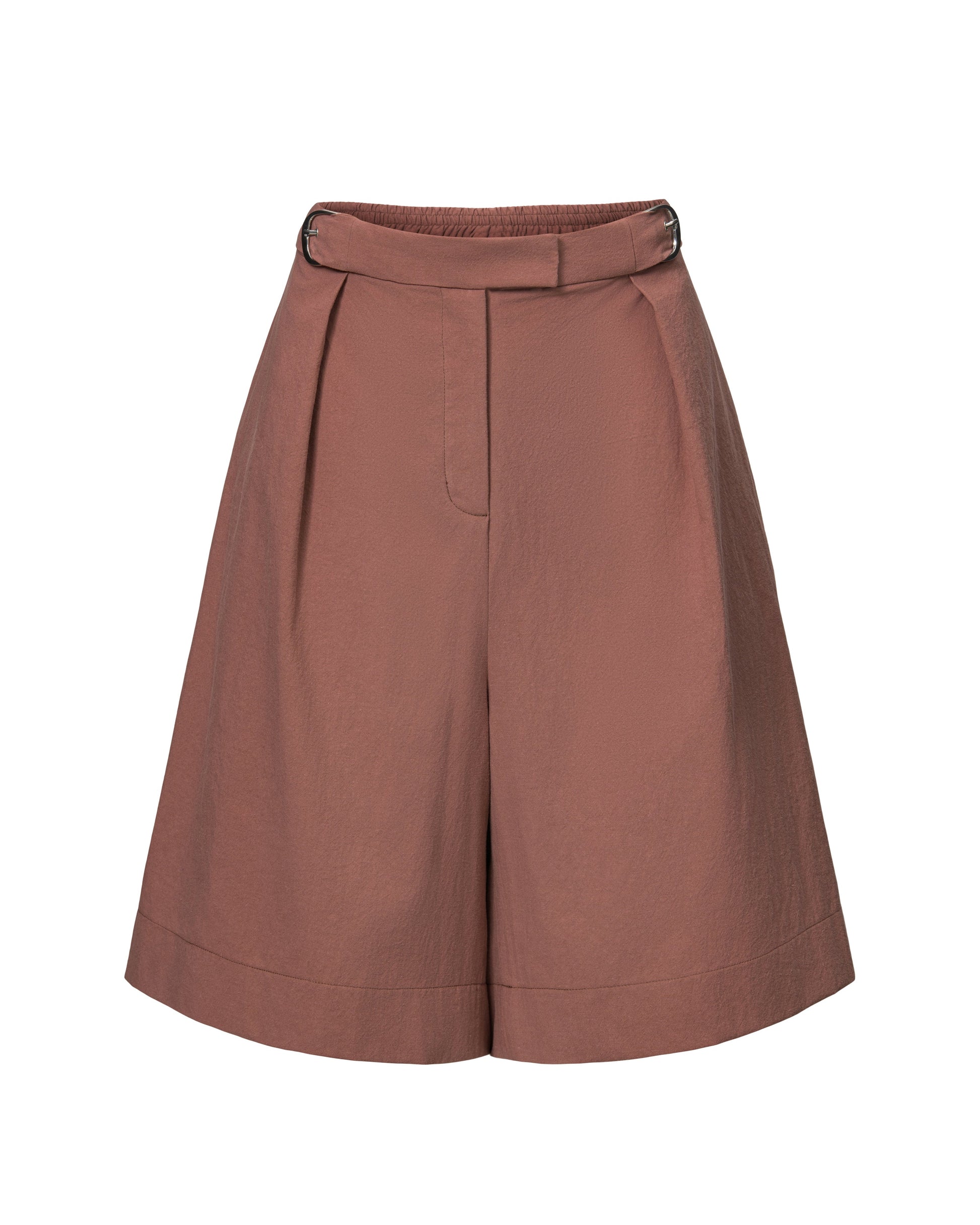 Belted Long Cotton Trouser Short