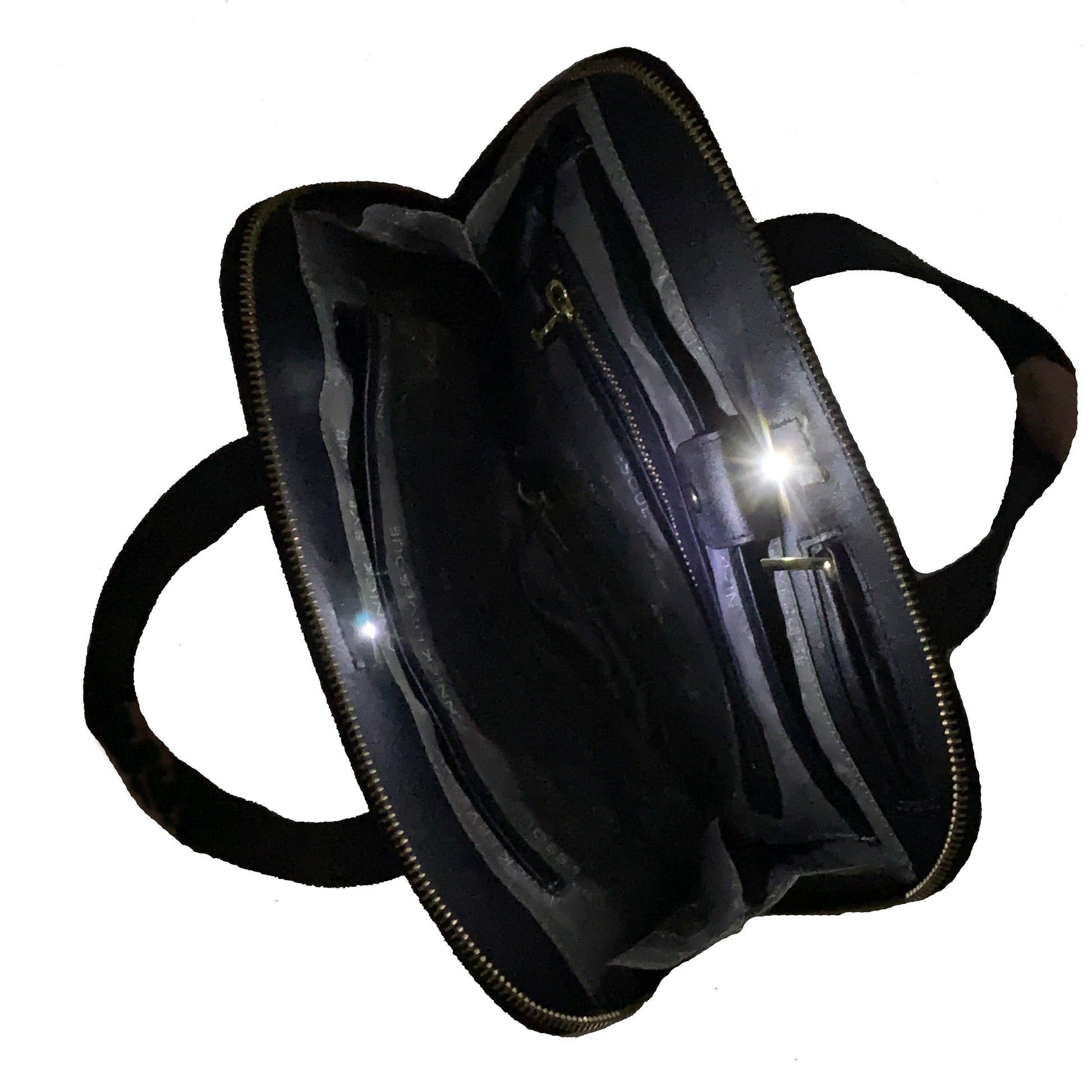 Black Leather Handbag, Justine