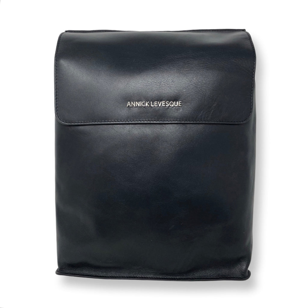 Black Genuine Leather Backpack, Antoinette