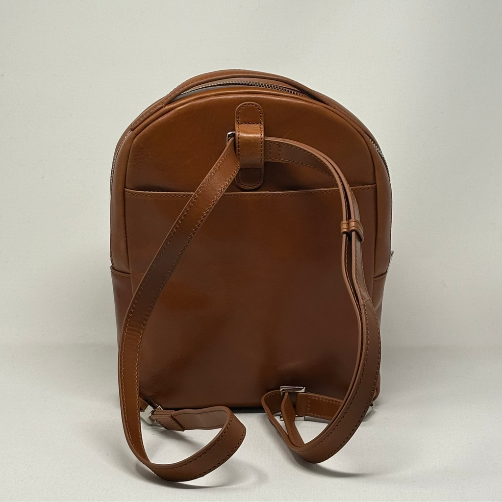 Alice Genuine Leather Backpack, Cognac