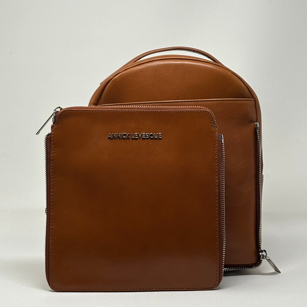 Alice Genuine Leather Backpack, Cognac