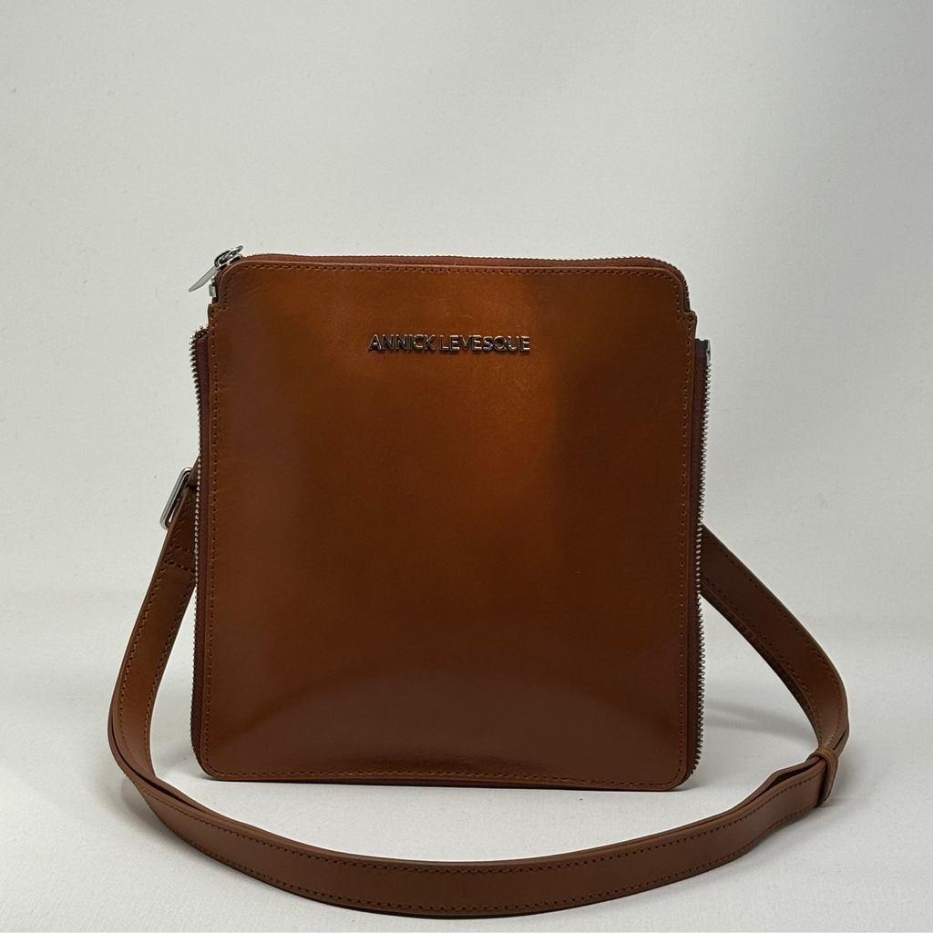 Alice Genuine Leather Backpack, Cognac