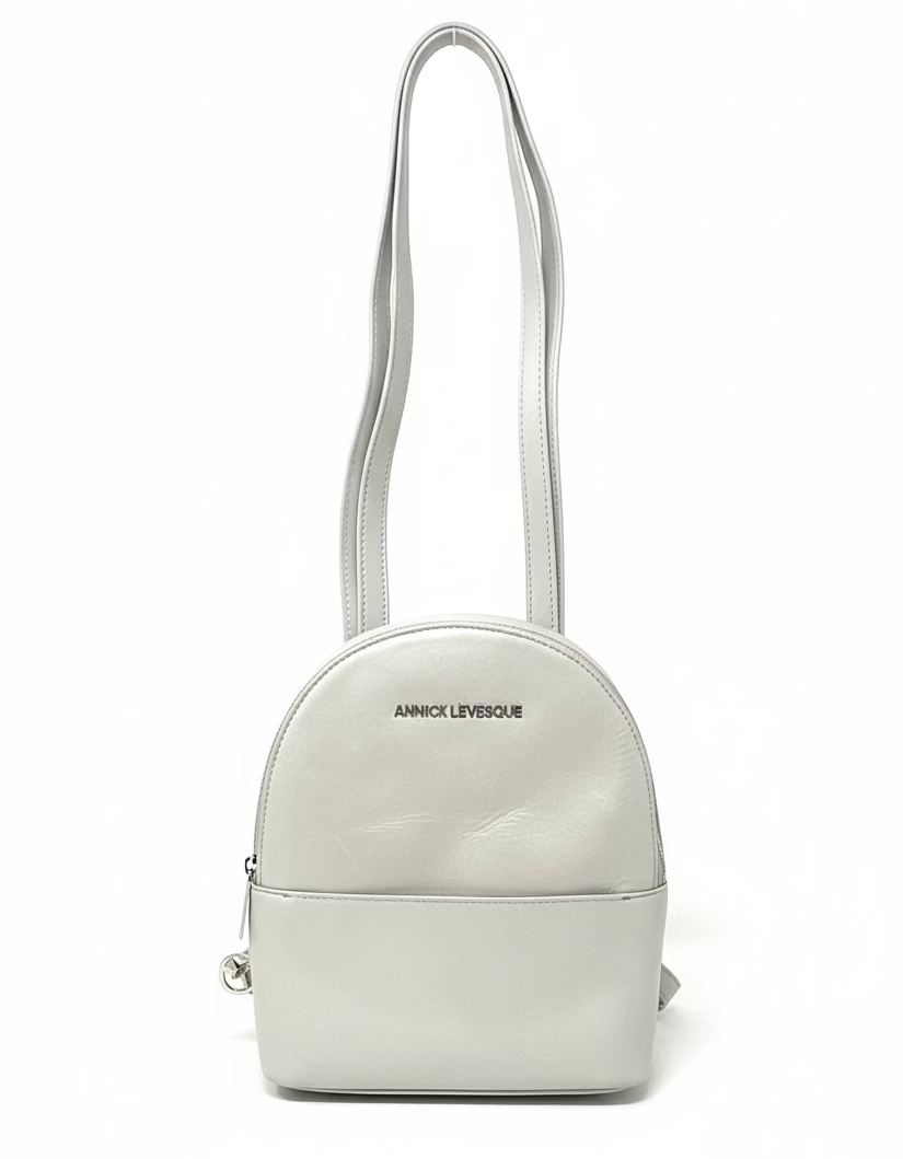 Small Leather Beaded Convertible Backpack - Caroline