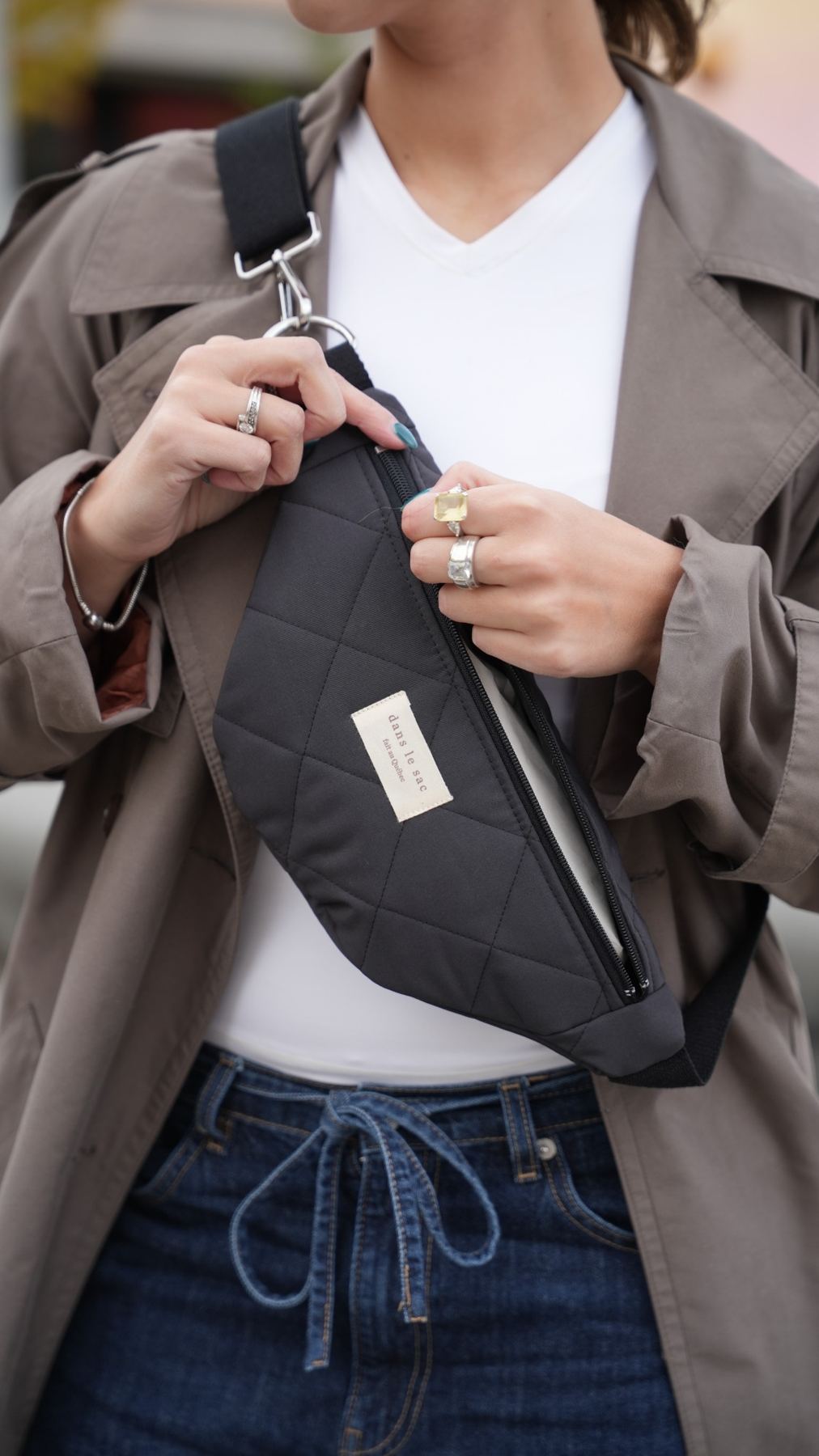 Sac banane matelassé