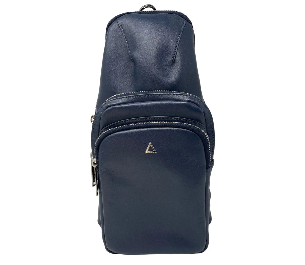 Unisex 3-in-1 Shoulder Bag with RFID Card Section, Navy Blue | Gabriel - PREORDER