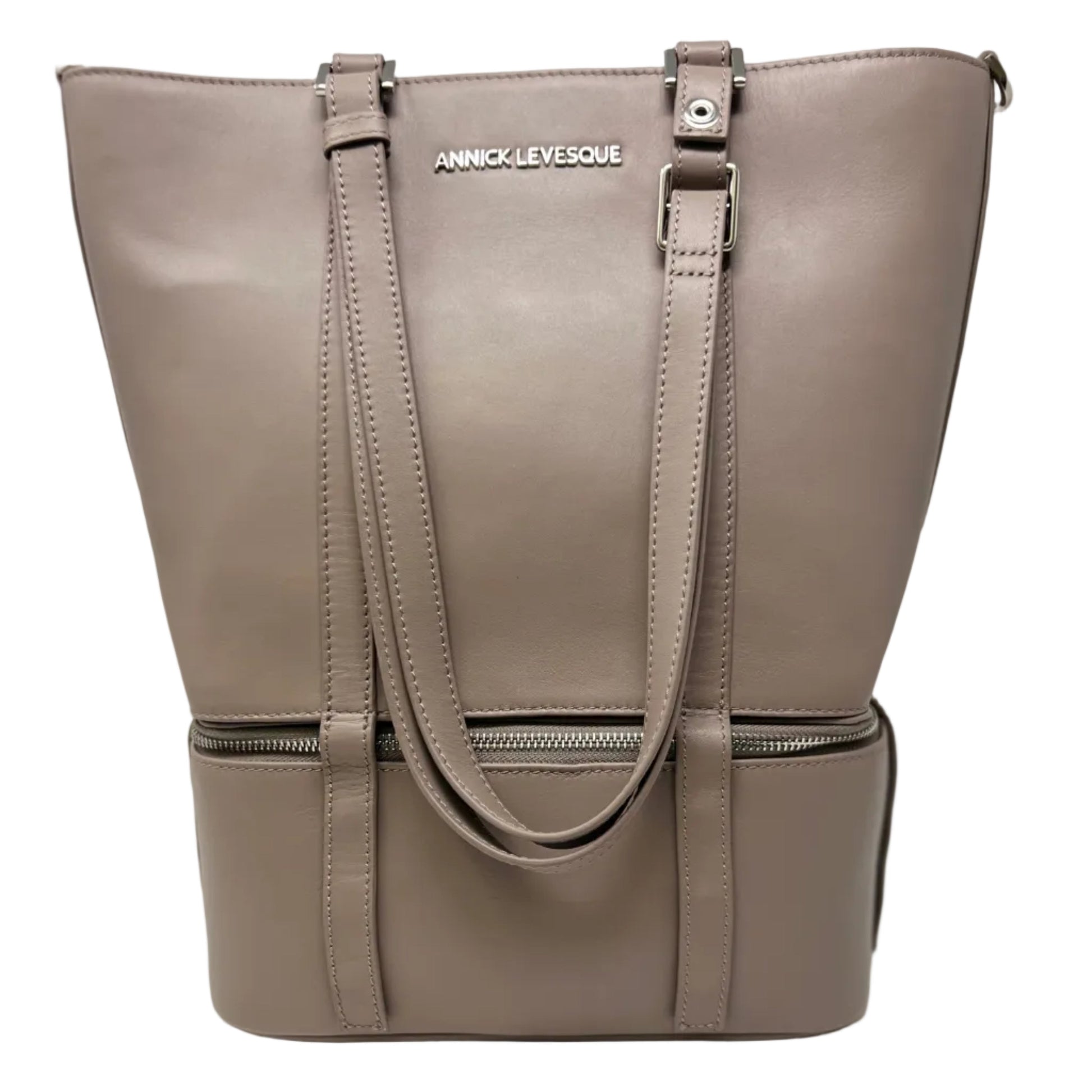 Tote Bag, 2 in 1 Taupe, Detachable Insulated Section - Charlotte