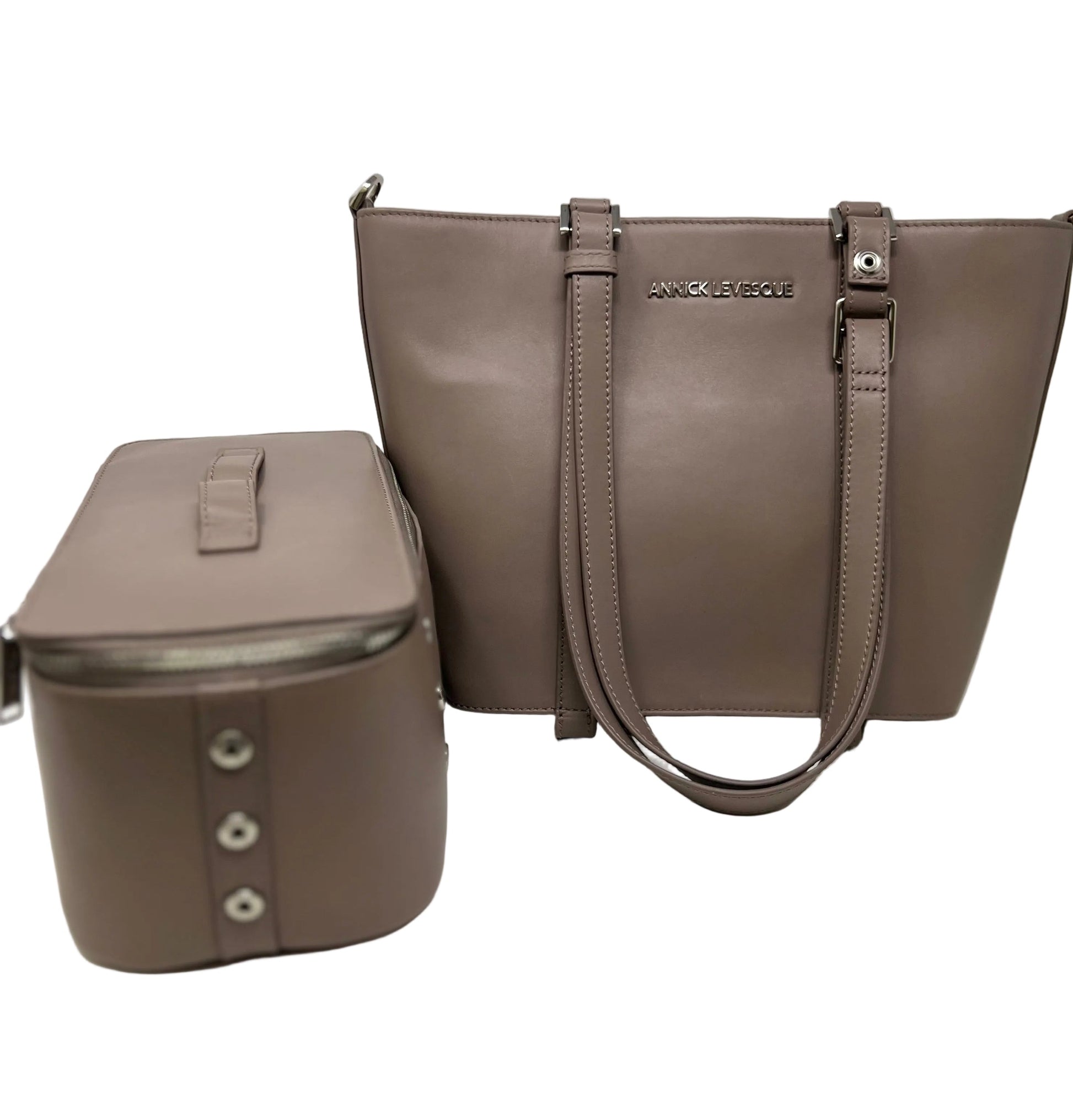 Tote Bag, 2 in 1 Taupe, Detachable Insulated Section - Charlotte