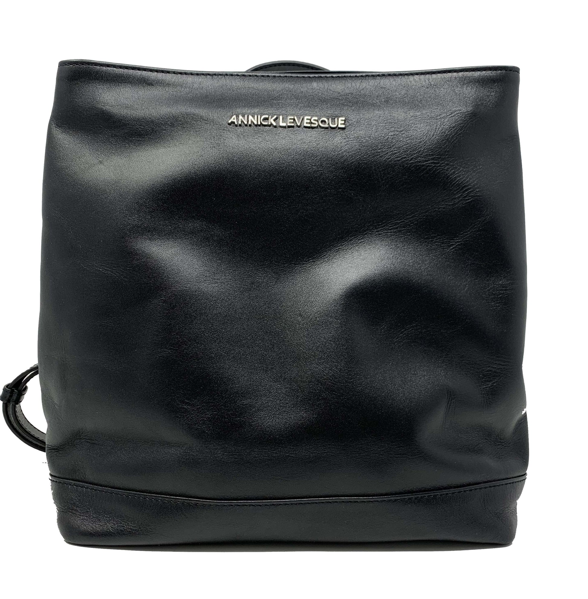 Black Anti-Theft Leather Backpack | Lore