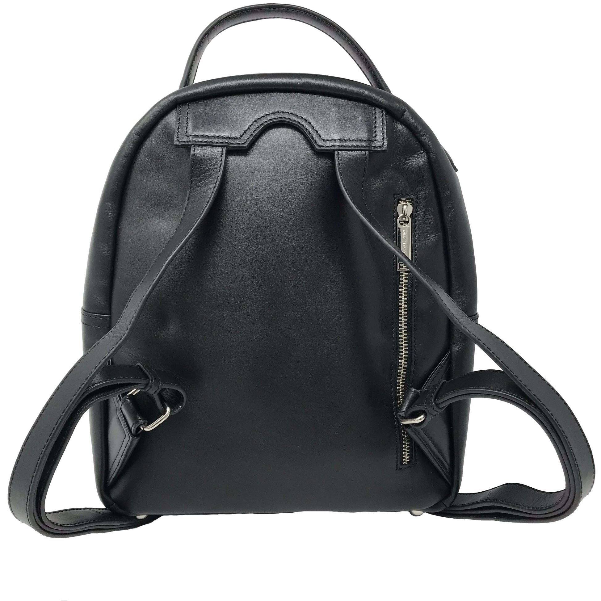 Black Genuine Leather Backpack, Eve PREORDER