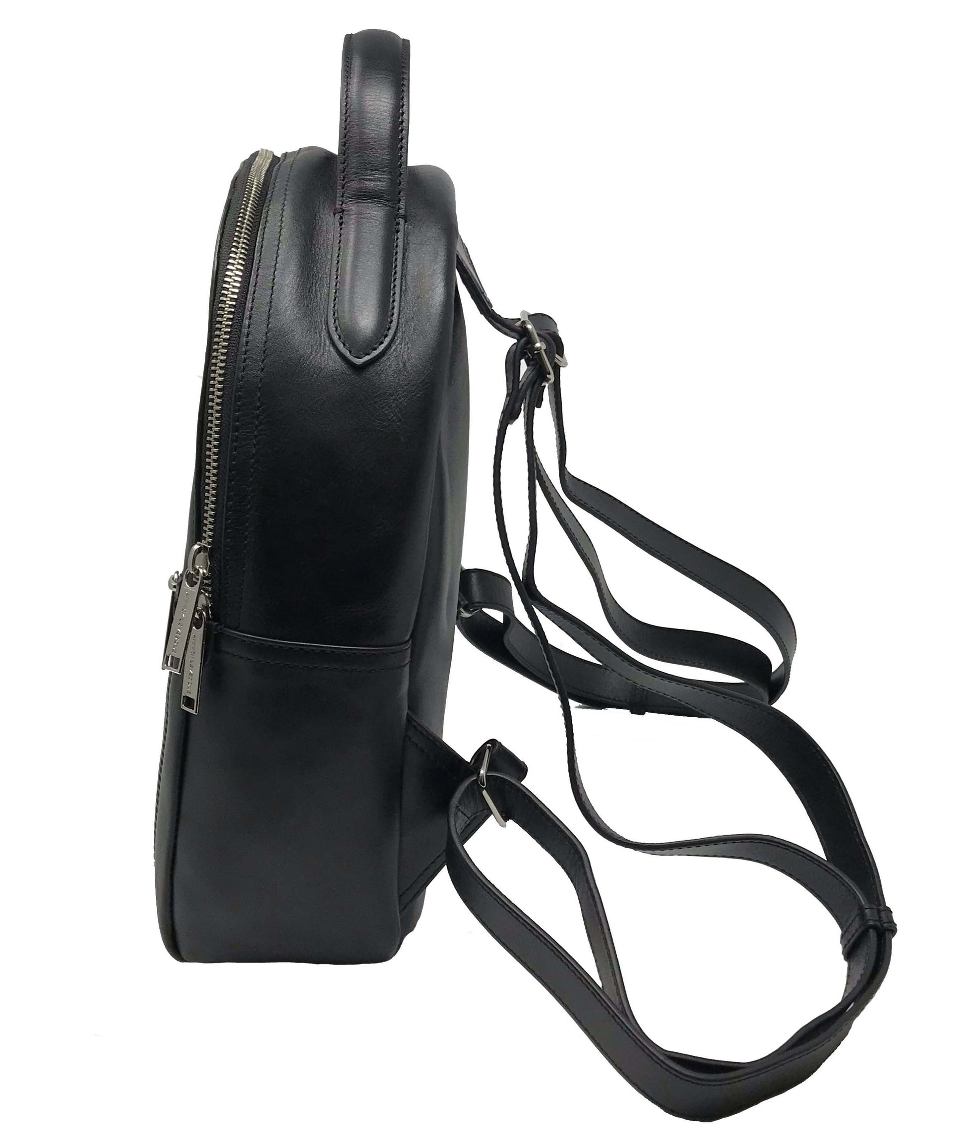 Black Genuine Leather Backpack, Eve PREORDER