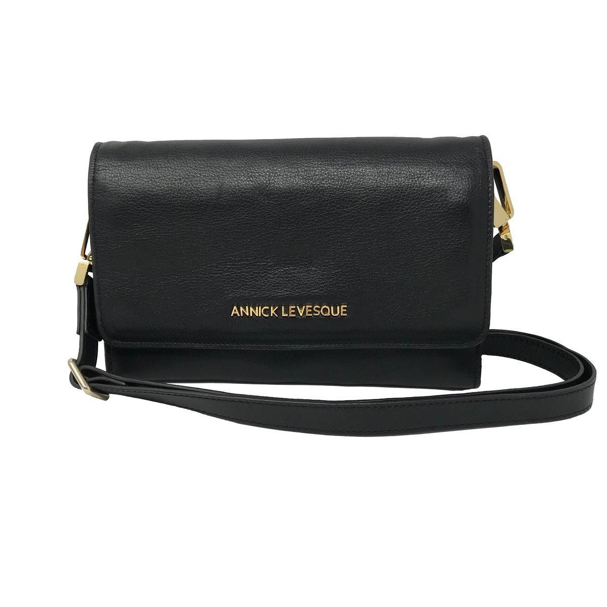 Black Genuine Leather Handbag with Bow | Scarlett - PREORDER