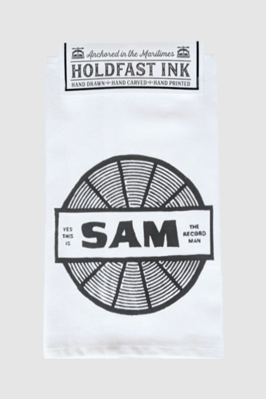 Sam the Record Man Tea Towel